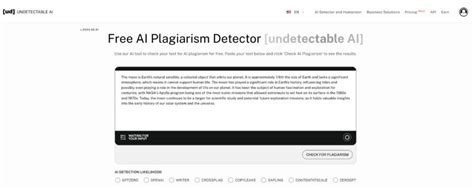 Verifique se há plágio no texto .